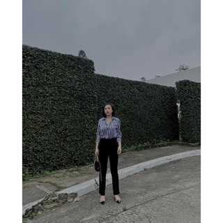 Áo sơ mi lụa kẻ sọc  xuất A166