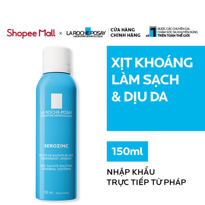 Xịt khoáng giúp làm sạch & làm dịu cho da dầu mụn La Roche Posay Serozinc 150ML