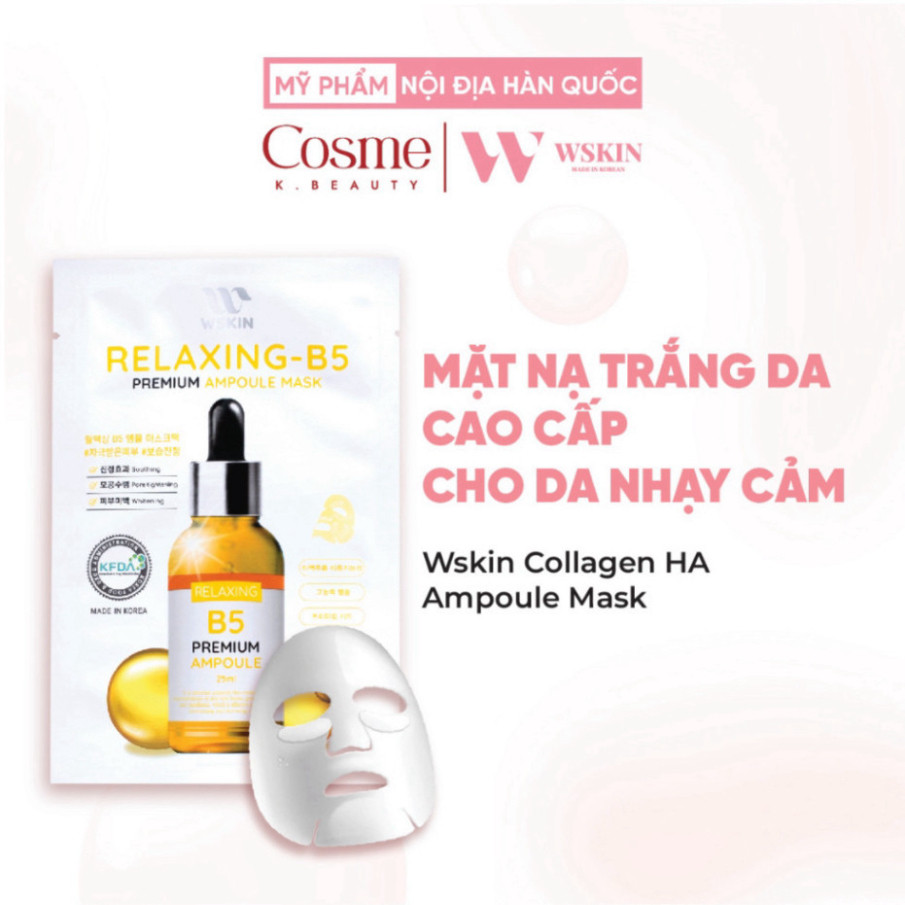 Mặt Nạ Phục Hồi Và Dịu Da – WSKIN Relaxing B5 Ampoule Mask - 10 MIẾNG