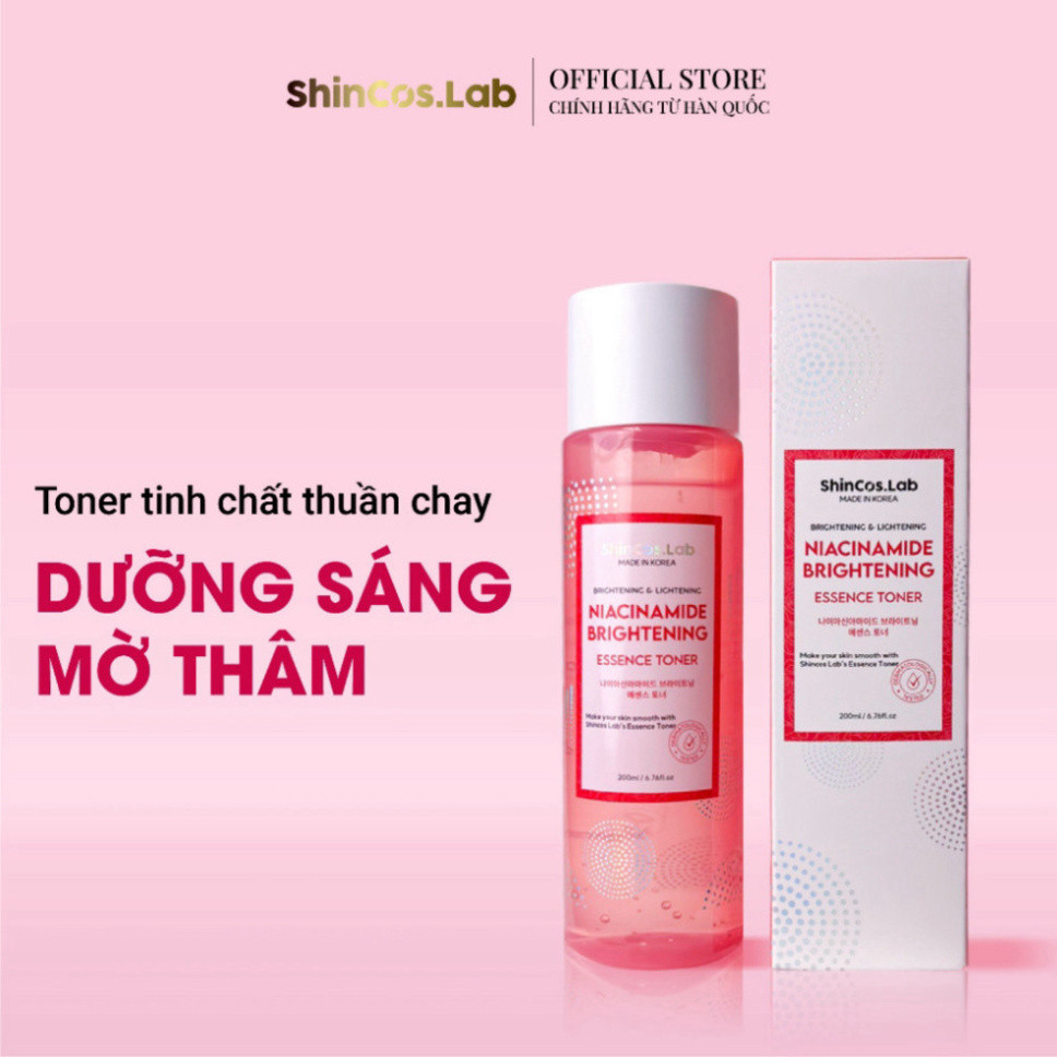 Toner Tinh Chất Sáng Da Mờ Thâm – SHINCOS.LAB NIACINAMIDE BRIGHTENING TONER - 200ML