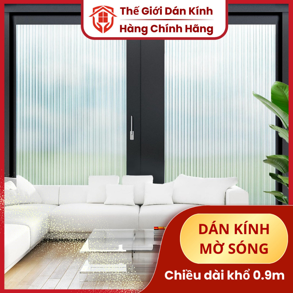 Giấy decal dán kính mờ sóng 4D nhập khẩu cản tầm nhìn dán cabin nhà tắm, cấp khổ 90cm GIAHUY