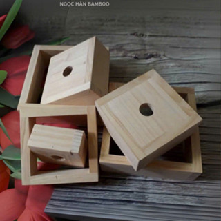 Bộ Khuôn Gói Bánh Chưng Thông Minh 10cm / 12cm / 14cm / 16cm / 18cm / 20cm Bằng Gỗ Tự Nhiên Tiện Lợi