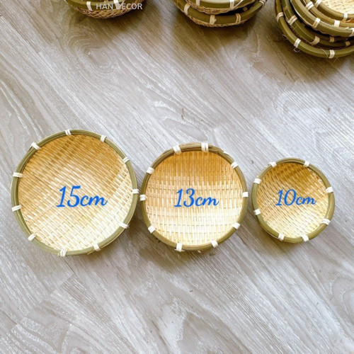 Rổ nhỏ decor đựng kẹo/ đồ trang trí - Rổ tre mini/ rá tre nhí Có nan đan rá con