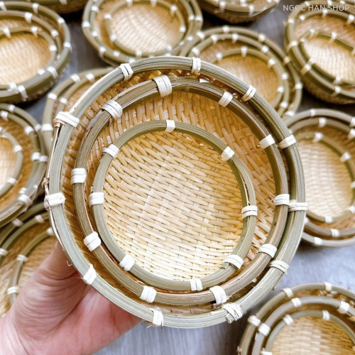 Rổ nhỏ decor đựng kẹo/ đồ trang trí - Rổ tre mini/ rá tre nhí Tết