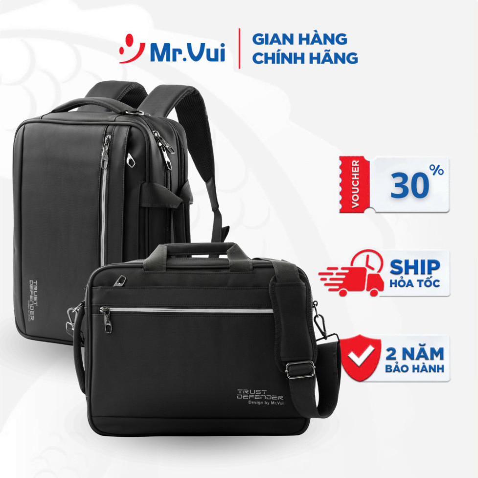 Cặp Mr.vui Cặp Đa Năng Mr.Vui, balo 17 inch học sinh cấp 2, cấp 3, nhân viên văn phòng Oxford cao cấ