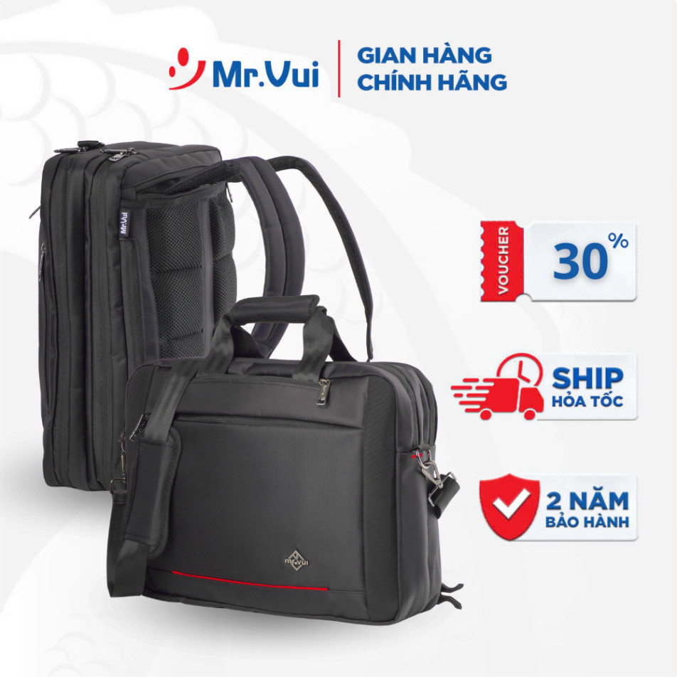 Cặp Mr.vui Cặp Đa Năng Mr.Vui, balo 15 inch học sinh cấp 2, cấp 3, nhân viên văn phòng Oxford cao cấ