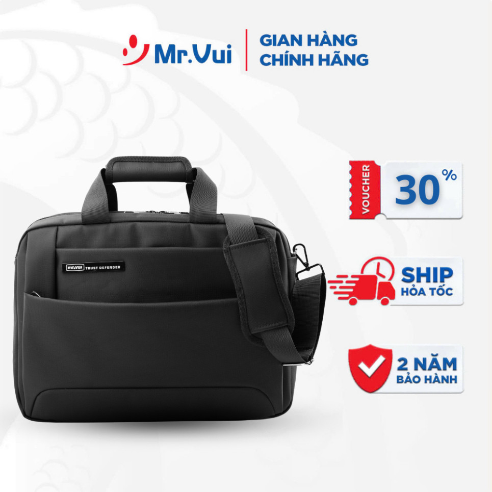 Cặp Mr.vui Cặp sách công sở Mr Vui đựng được laptop 15.6 inch nhiều ngăn rộng rãi chống thấm, chống 