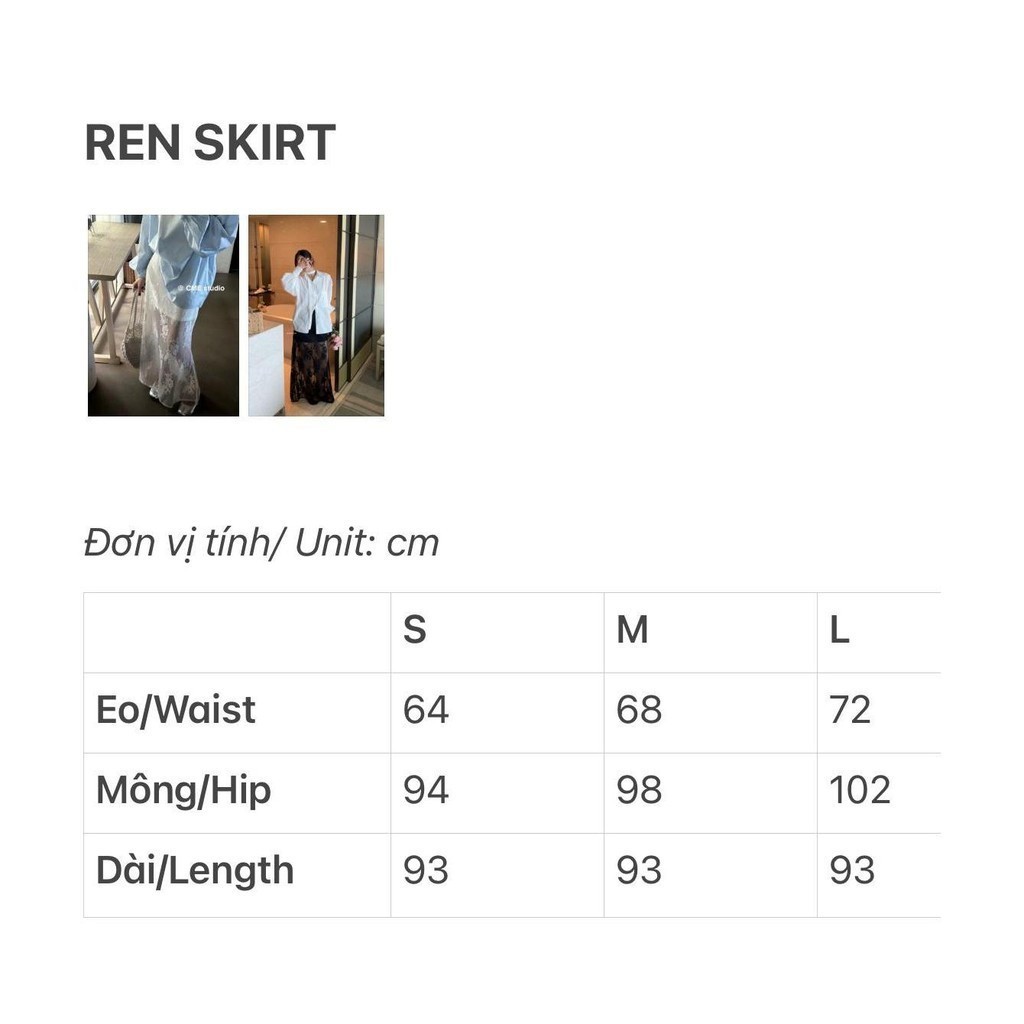 𝐑𝐄𝐍. 𝐒𝐊𝐈𝐑𝐓 | mir.byhi | Chân váy ren dài lót linen Hàn Quốc | BigBuy360 - bigbuy360.vn