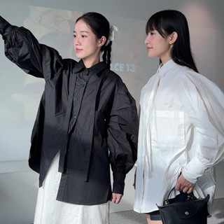  PAMELA Shirt | mir.byhi | Áo sơmi tay bồng kèm dây cột nơ 