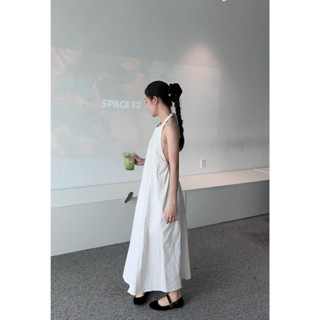 Pandu Dress | mir.byhi | Đầm yếm linen rút dây sau form dài/ ngắn