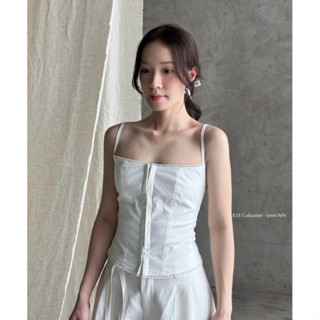 COOKIE TOP | mir.byhi | Áo hai dây corset móc cài linen co dãn
