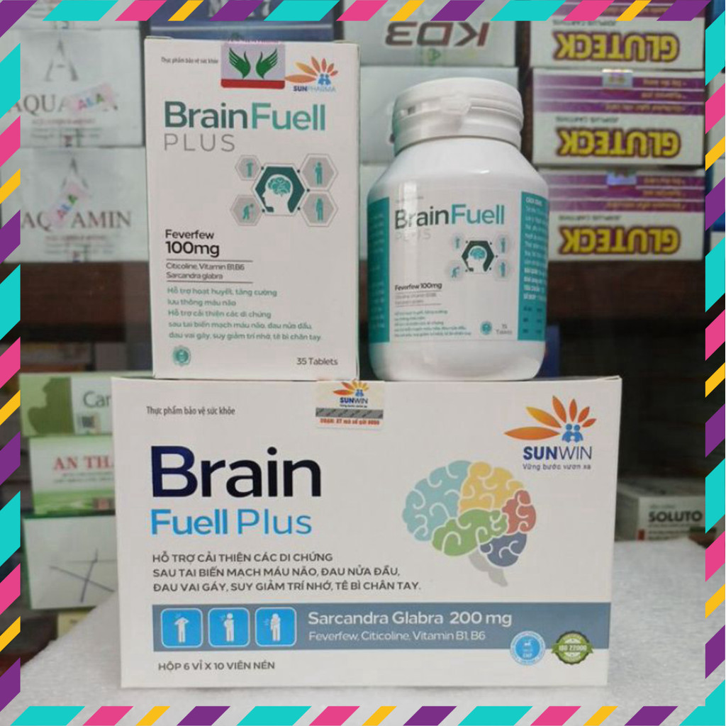 Brain Fuell Plus - Hộp 60 viên vỉ nhôm, hỗ trợ tuần hoàn, giảm đau đầu, tê bì tay chân hiệu quả