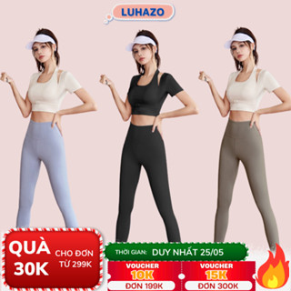 Đồ tập gym nữ yoga cao cấp LUHAZO set bộ quần áo thể dục bra có mút ngực big size pickleball MD034 T5T2-T3