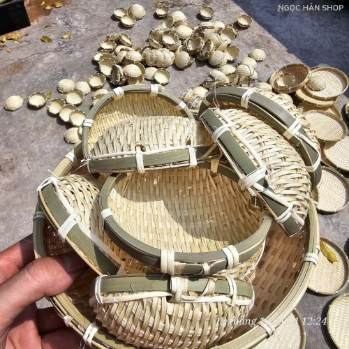 Rổ nhỏ decor đựng kẹo/ đồ trang trí - Rổ tre mini/ rá tre nhí