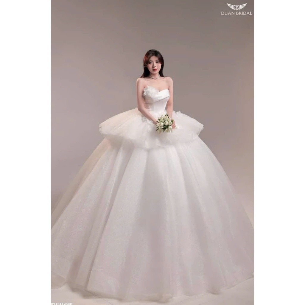 ẢNH THẬT SHOP _ Váy cưới, lễ đường kiểu dáng công chúa dịu dàng, nàng thơ cao cấp
