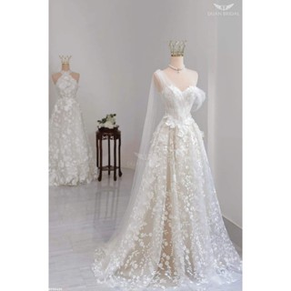 ẢNH THẬT SHOP _ Váy cưới, đi bàn ren 3D cao cấp, kiểu dáng dịu dàng duyên dáng