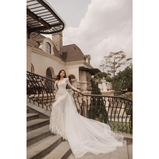 [LUXURY9]  Váy cưới, váy tiệc cô dâu 2 in 1 cao cấp, váy chụp ảnh cưới sang chảnh