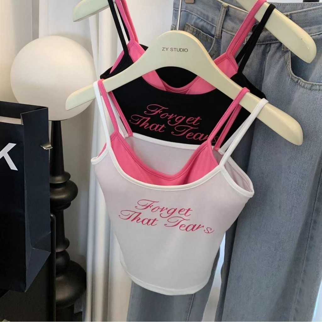 Áo 2 dây cho nữ áo bra thun có mút ngực Áo tank top thiết kế 2 lớp cá tính xinh xắn nhiều màu sắc AT7 | BigBuy360 - bigbuy360.vn