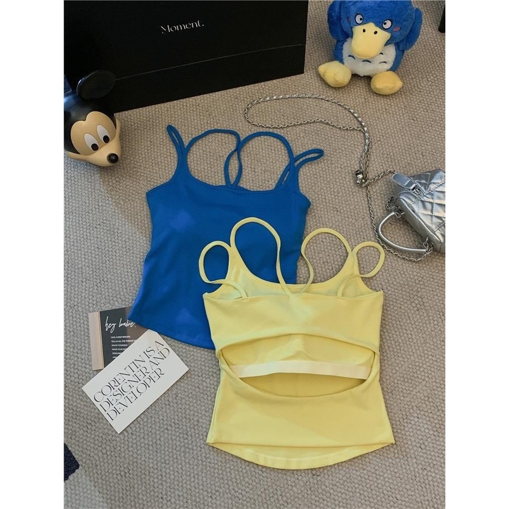 Áo croptop 2 dây Áo quây có mút cho nữ hở lưng cá tính Áo tank top nhiều màu basic dễ phối đồ đi chơi du lịch AT21 | BigBuy360 - bigbuy360.vn