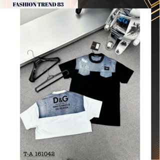 Áo Phông Nam Đôn Chề Phối Bò Rách Nhẹ Siêu Đẹp - Áo Thun Nam DG Phối Bò Mới Nhất