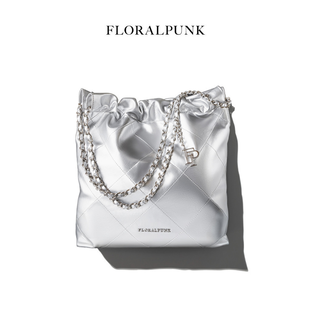 Túi Xách Floralpunk Brooklyn Shopper Silver - Túi Quai Xách Đựng Laptop 14 Inches