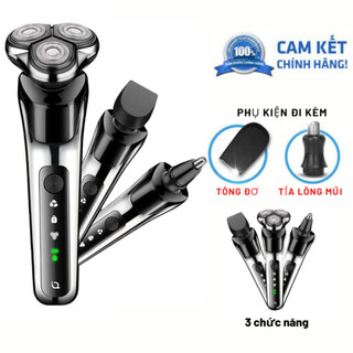 Máy cạo râu đa năng 3 lưỡi kép SHANEN, Tỉa lông mũi tiện lợi, Cạo cực sát, êm, chống nước tuyệt đối - Bonie mall