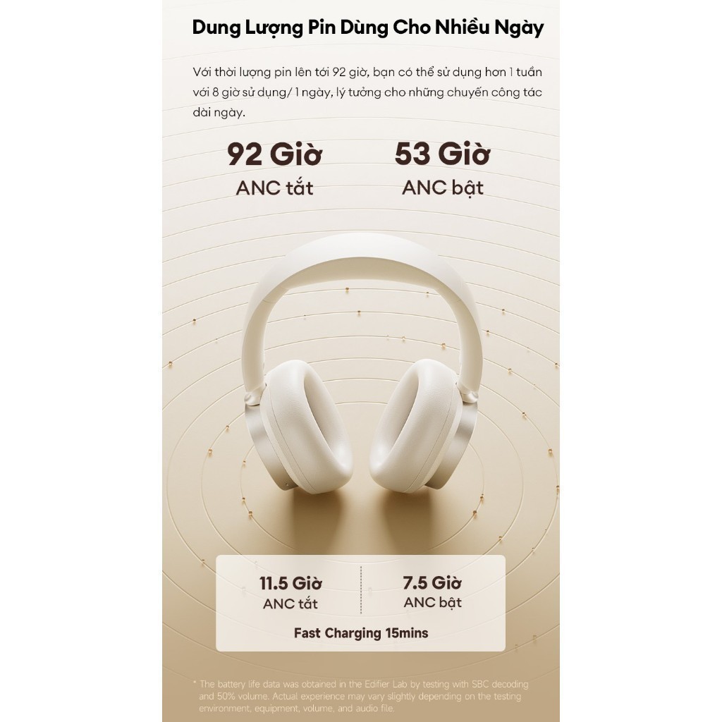 Tai Nghe Bluetooth Chụp Tai EDIFIER ES850NB | Chống Ồn Chủ Động | Thời Gian Sử Dụng Tới 92H | Bảo Hành 15 Tháng | BigBuy360 - bigbuy360.vn