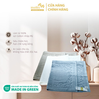  Thảm Chân Mollis Cotton 45x65cm Khăn Cao Cấp Thấm Hút Nhanh Chóng Dày Dặn Dễ Dàng Vệ Sinh Mau Khô Nhà Tắm Nhà Bếp FM1J 