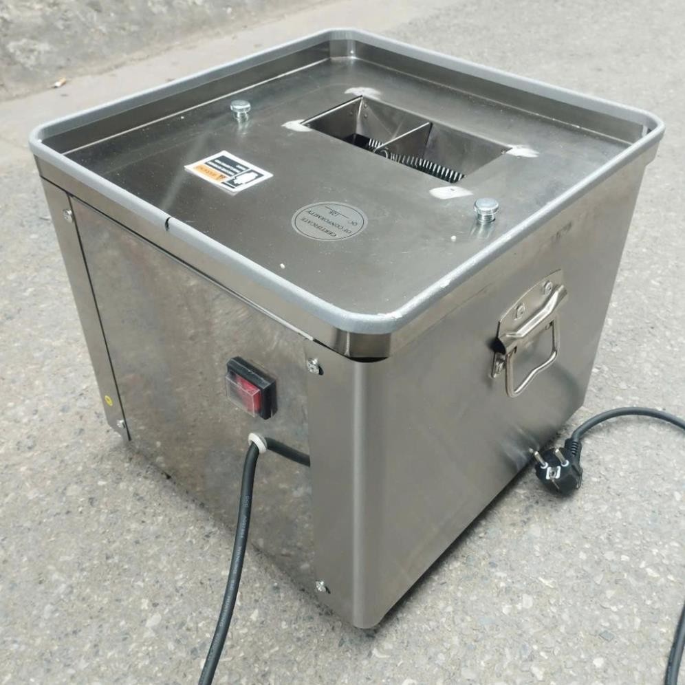 Máy Thái Thịt Tươi Sống 2 Cửa Lưỡi Dao Thép Trắng Chống Gỉ -Công Suất 850w 180kg/giờ 2.5mm-3.5mm-5mm BH 12 Tháng