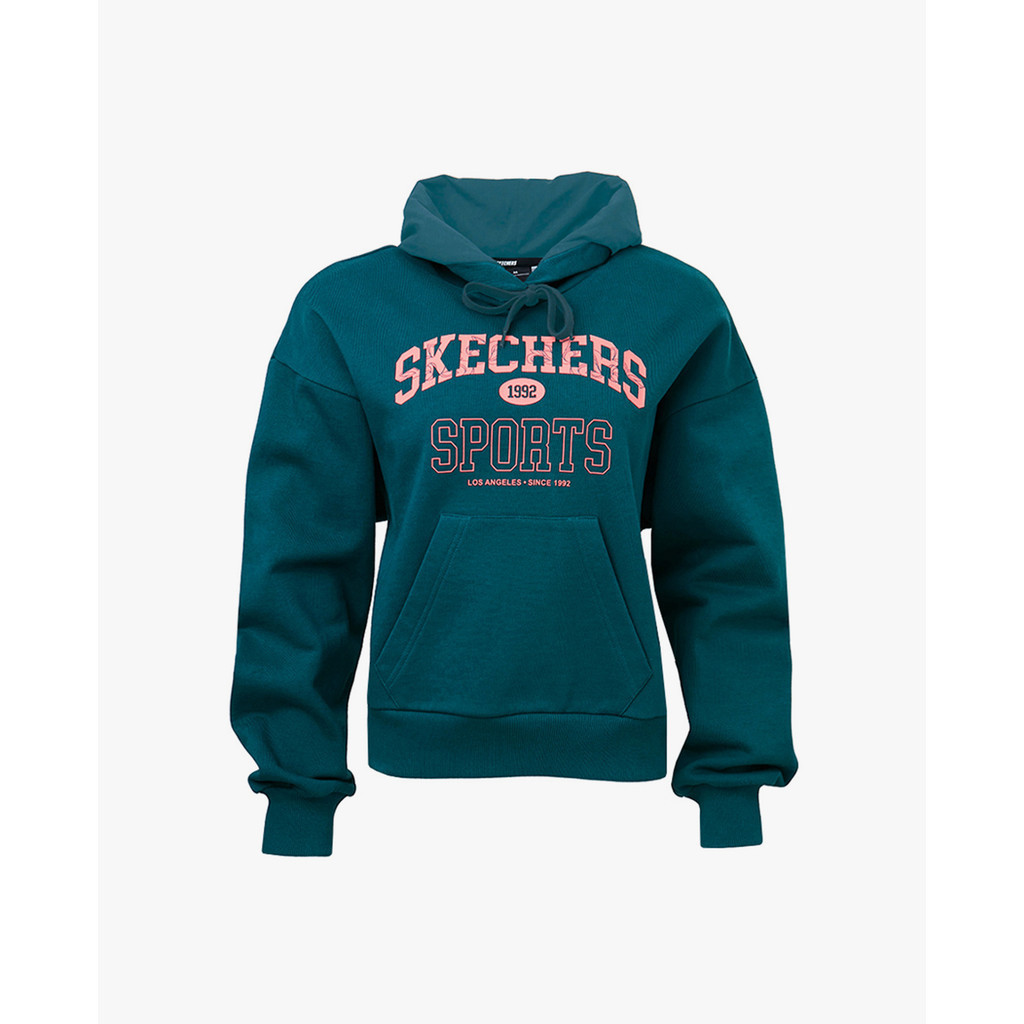 SKECHERS - Áo hoodie nữ phối mũ tay dài Pullover L424W157-006U