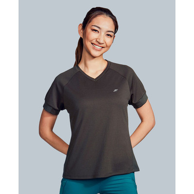 SKECHERS - Áo thun thể thao nữ cổ V tay ngắn Sleek Motions_SP424W565-STL1