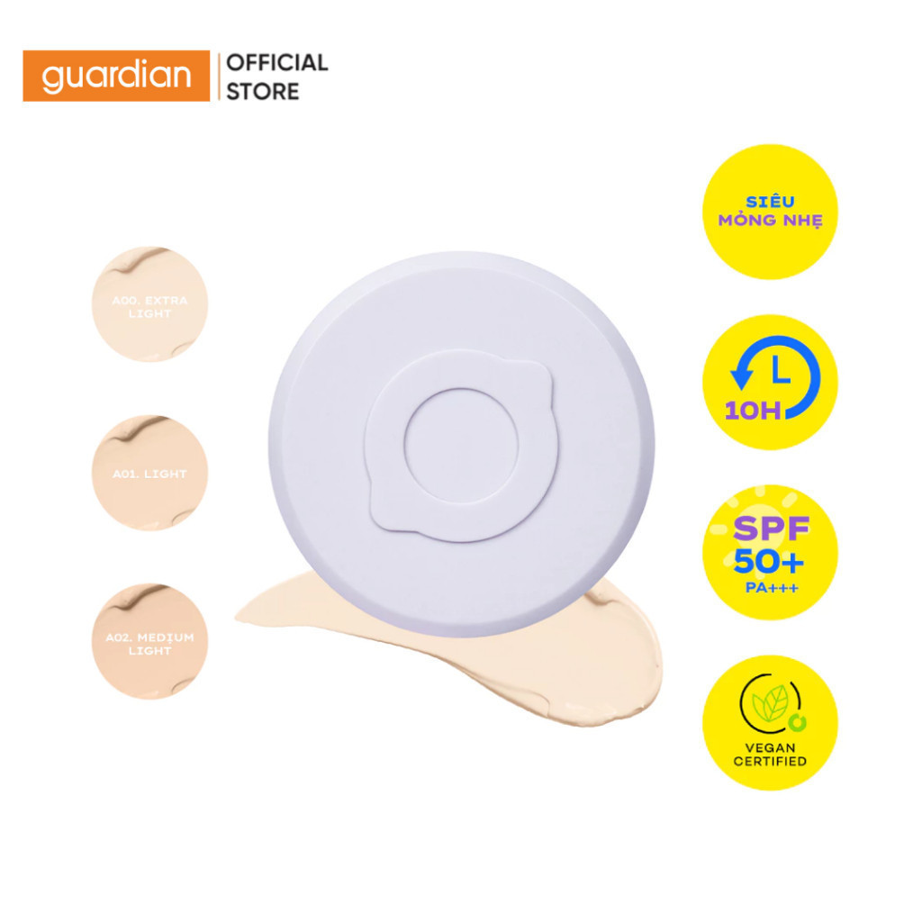 Phấn Nước Kiềm Dầu & Mỏng Nhẹ Thuần Chay Lemonade Supermatte No Makeup 15g