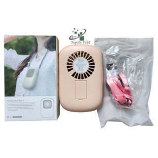  Quạt mini Neck fan có dây đeo treo cổ quạt sạc cầm tay không chổi than chất lượng cao điều chỉnh 3 tốc độ tích hợp pin 