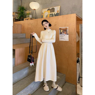 (ORDER)- Đầm nữ dệt kim dáng dài vintage kiểu Pháp