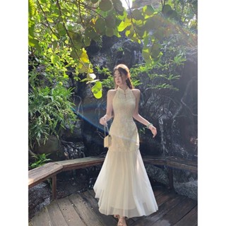   Order  Set Áo Choàng Mỏng Và Váy Sườn Xám Cách Tân Cao Cấp Khí Chất Cho Nữ Mùa Xuân Hè Phong Cách Trung Quốc 