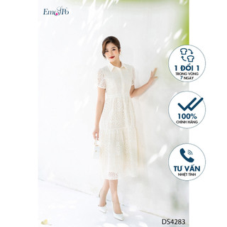 Đầm ren đuôi cá cổ đức cài khuy EMSPO DS4283