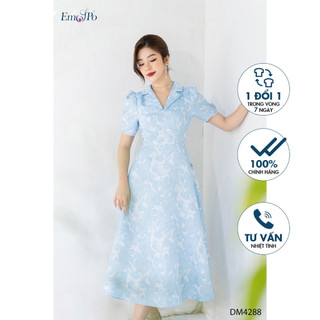 Đầm xòe cổ bẻ tay bồng EMSPO DM4288