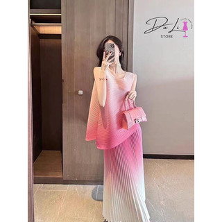 (ORDER)- Set váy ombre hồng trắng Mới-kèm ảnh