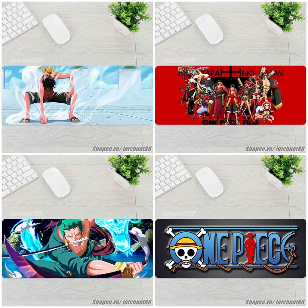 [ Lót chuột One Piece ] Bàn di chuột cỡ lớn 60x30cm 80x30cm 100x50cm chủ đề One Piece huyền thoại