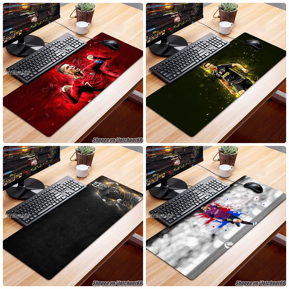 Lót Chuột cỡ lớn - Ronaldo Messi - Bàn di chuột 80x30 90x40