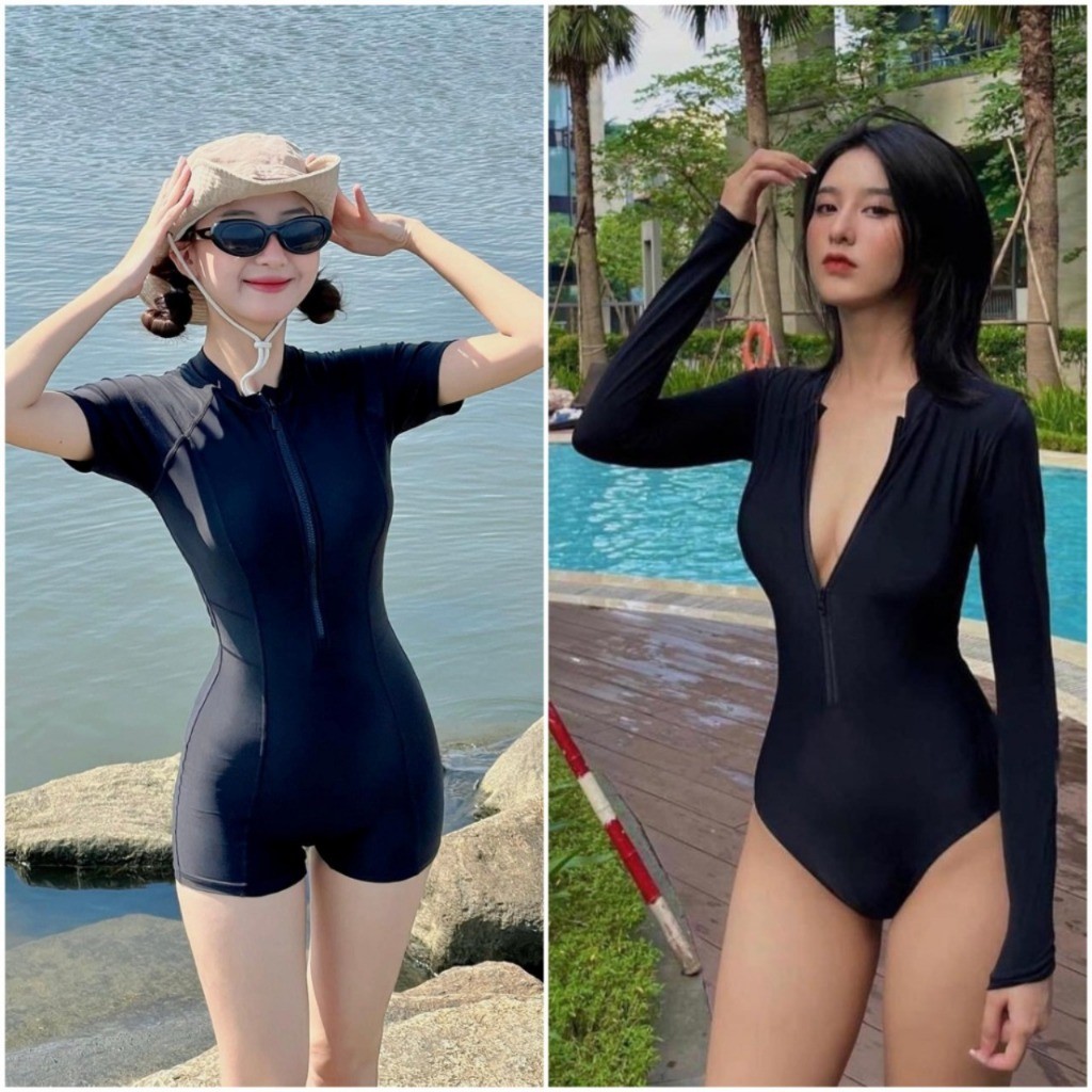 Bộ Bikini 4LOVE4 Liền Thân Kín Đáo Cộc Tay Dài Tay Ôm Sát Người Khoe Trọn Ba Vòng L11 | BigBuy360 - bigbuy360.vn