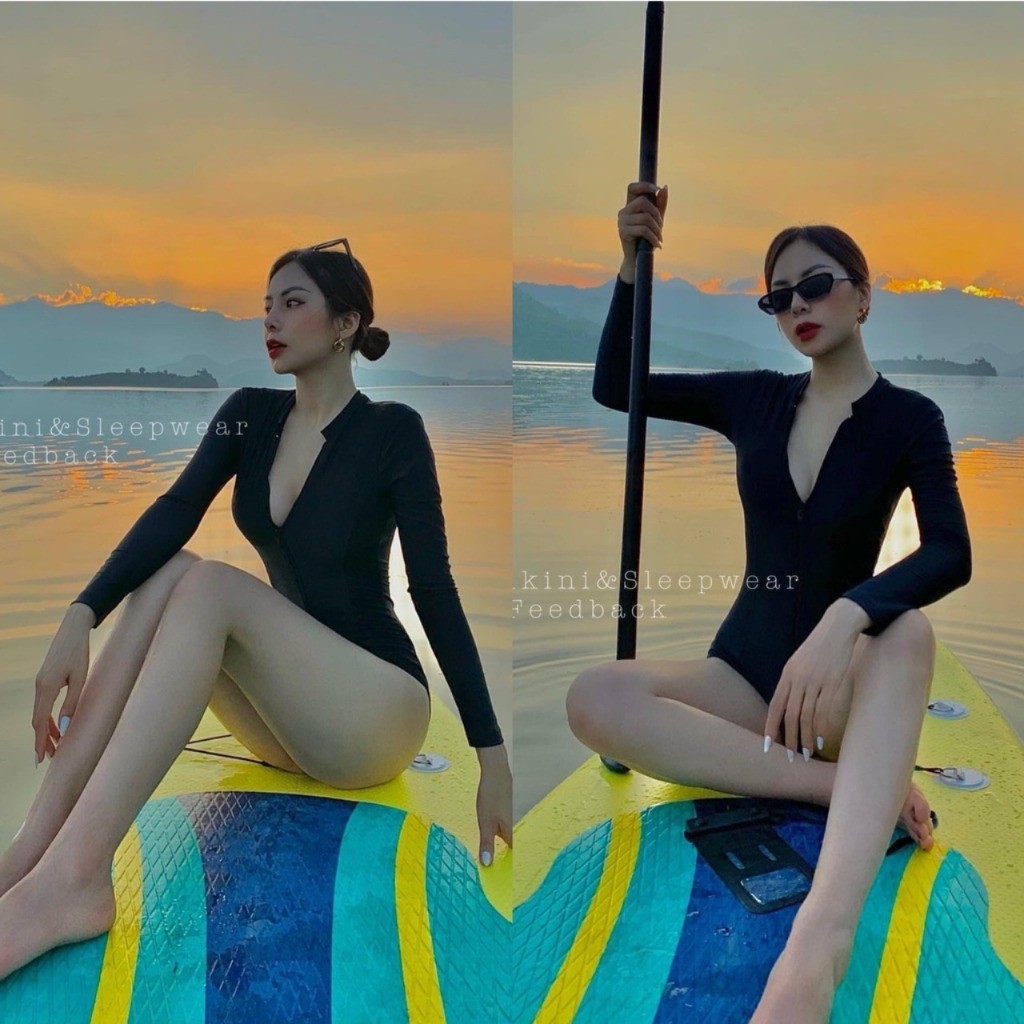 Bộ Bikini 4LOVE4 Liền Thân Kín Đáo Cộc Tay Dài Tay Ôm Sát Người Khoe Trọn Ba Vòng L11 | BigBuy360 - bigbuy360.vn