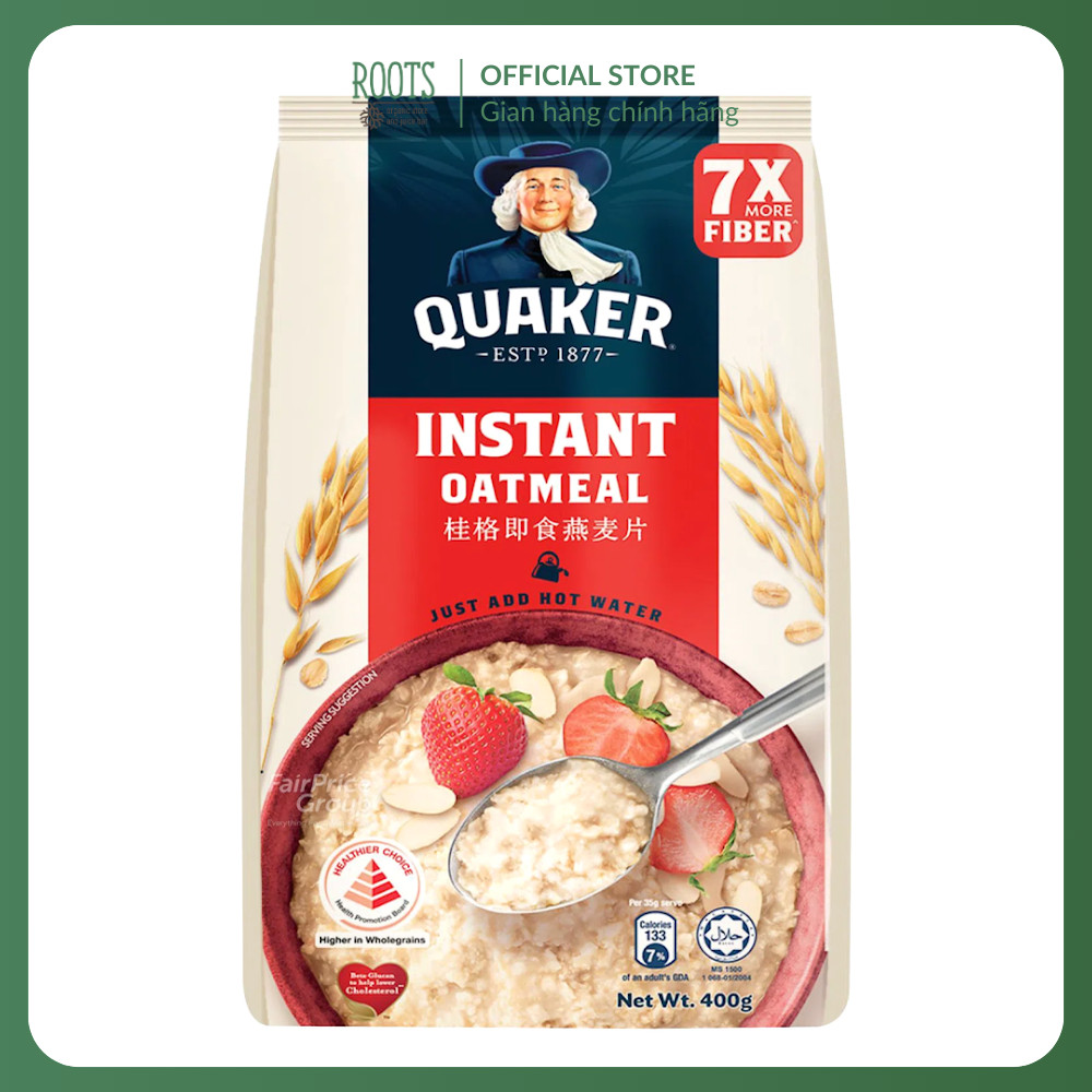 (Ship hỏa tốc) QUAKER - Yến Mạch Nghiền Ăn Liền, Instant Oatmeal, 7x More Fiber (900g)