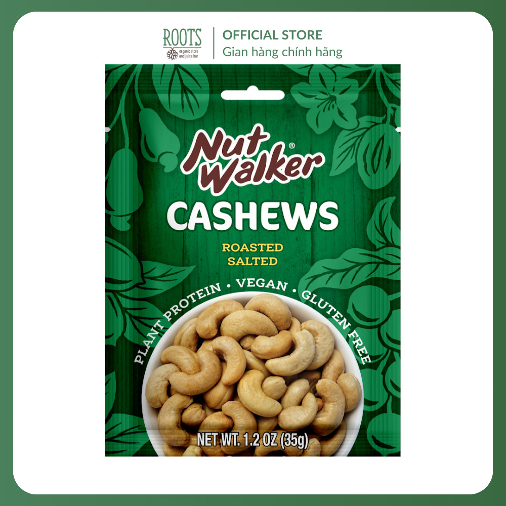 (Ship hỏa tốc) NUT WALKER - Hạt Điều Rang Muối, Cashew Nuts, Roasted Salted (35g)