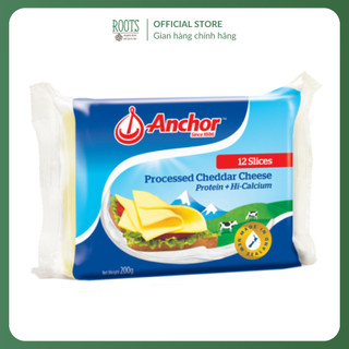  Ship hỏa tốc  Phô Mai Lát Processed Cheddar Cheese Protein & Hi-Calcium 12 Lát  200g  
