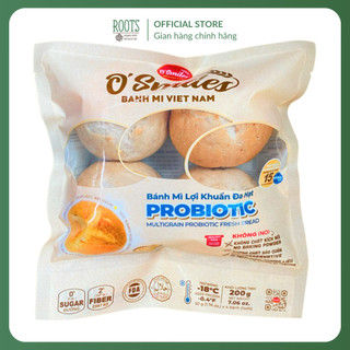 (Ship hỏa tốc) O'SMILES - Bánh Mì Lợi Khuẩn Đa Hạt, Multigrain Probiotic Fresh Bread, 4 Cái (200g)