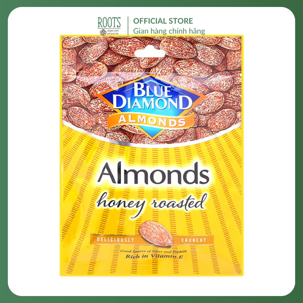 (ShipHỏaTốc) BLUE DIAMOND ALMONDS - Hạnh Nhân Rang Mật Ong, Honey Roasted Almonds (30g)