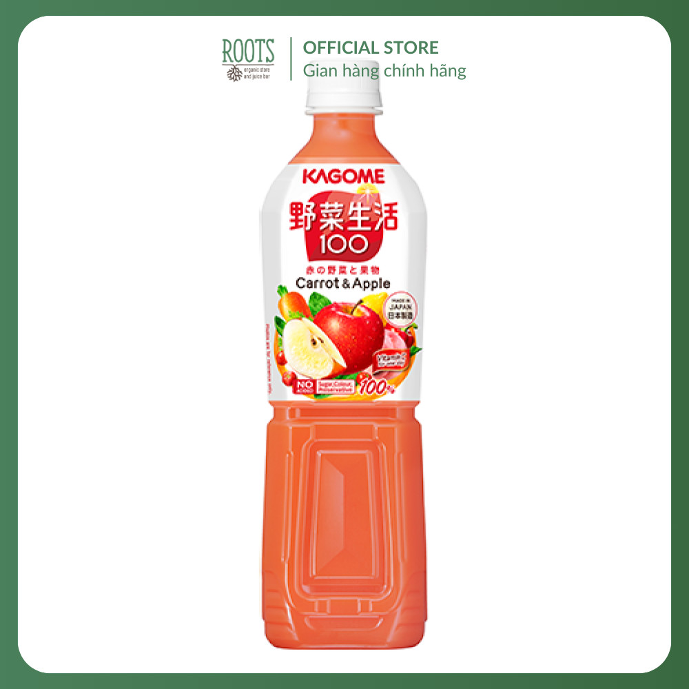 (Ship hỏa tốc) KAGOME - Nước Ép Rau Củ Quả Vị Cà Rốt & Táo, Vegetable Juice with Carrot & Apple, No 