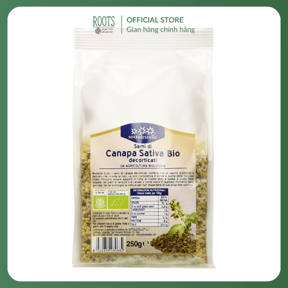 (Ship hỏa tốc) SOTTOLESTELLE - Hạt Gai Dầu Hữu Cơ Tách Vỏ, Semi di Canapa Sativa Bio Decorticati (25