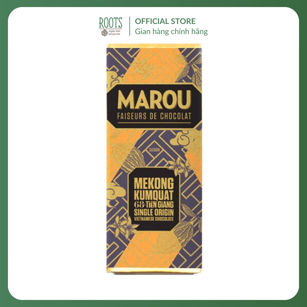 (Ship hỏa tốc) MAROU - Socola Vị Quất, Tien Giang 68% Single Origin Vietnamese Chocolate, Mekong Kum